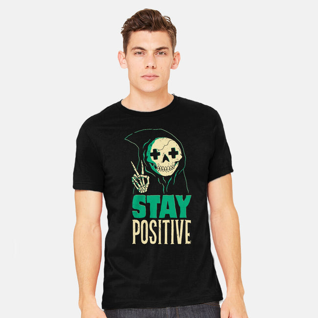 Stay Positive-mens heavyweight tee-DinoMike