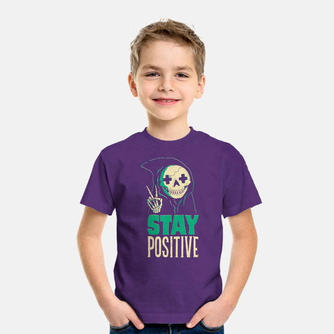 Stay Positive-youth basic tee-DinoMike