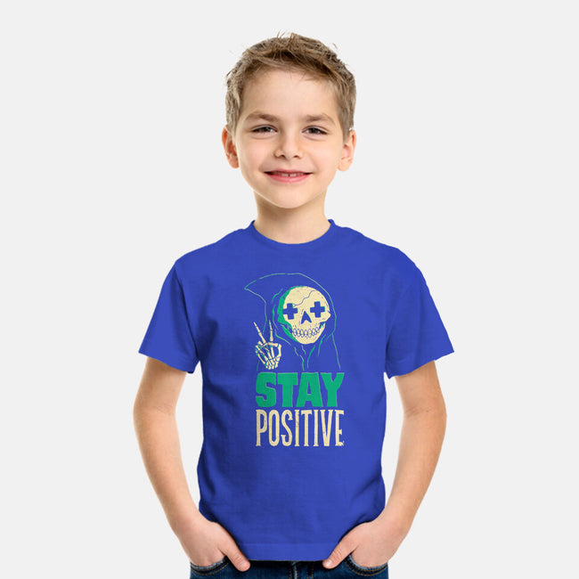 Stay Positive-youth basic tee-DinoMike