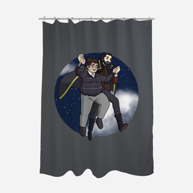 Flying With Guillermo-none polyester shower curtain-MarianoSan