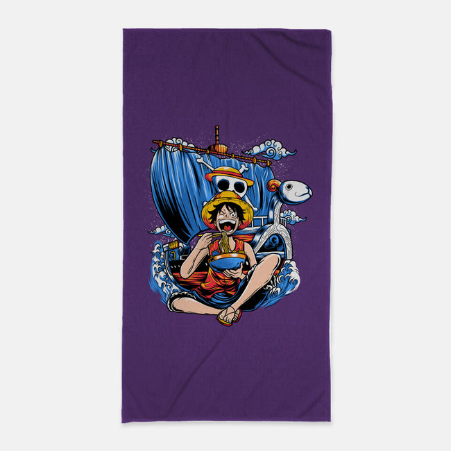 Pirate Ramen-none beach towel-AmielLarazo
