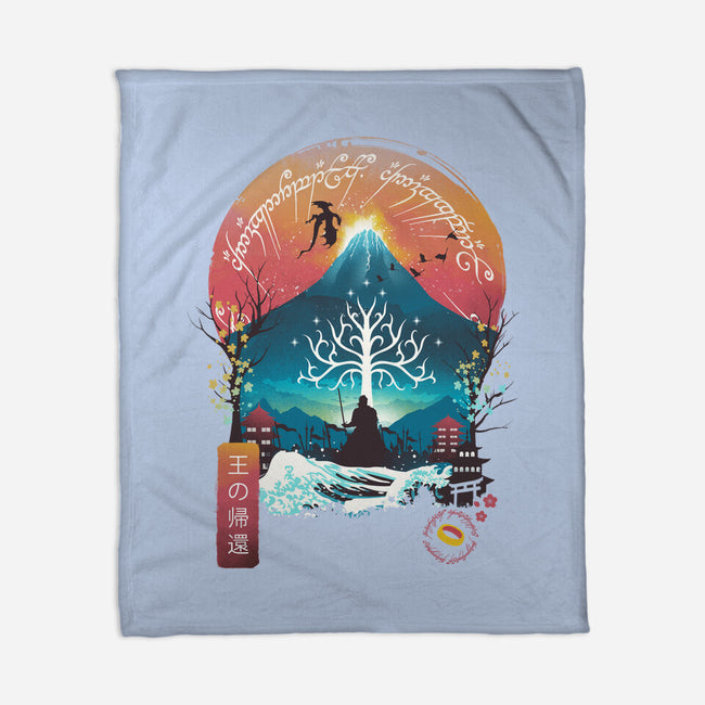 The King Landscape-none fleece blanket-dandingeroz