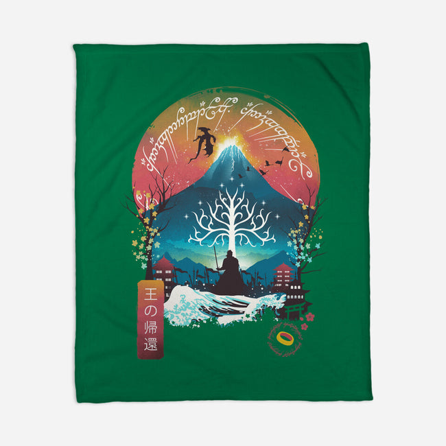 The King Landscape-none fleece blanket-dandingeroz