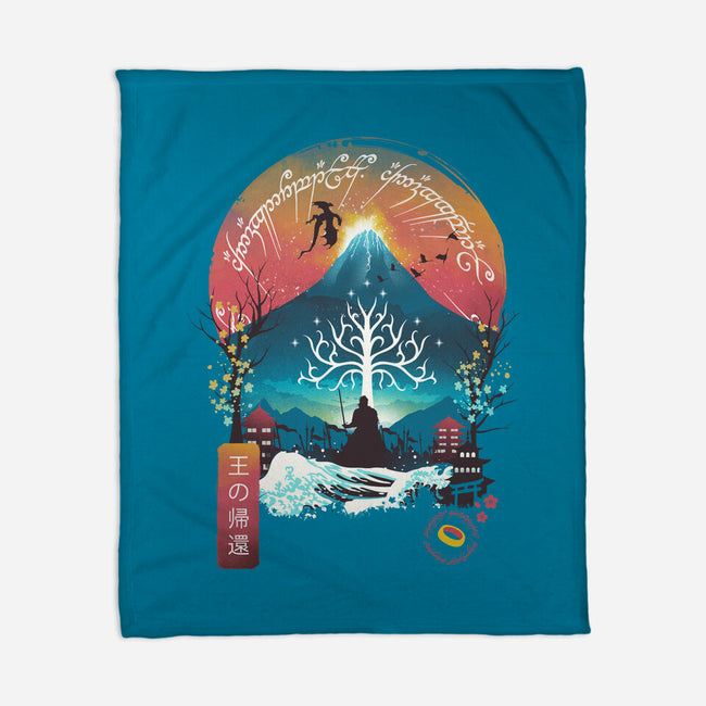 The King Landscape-none fleece blanket-dandingeroz