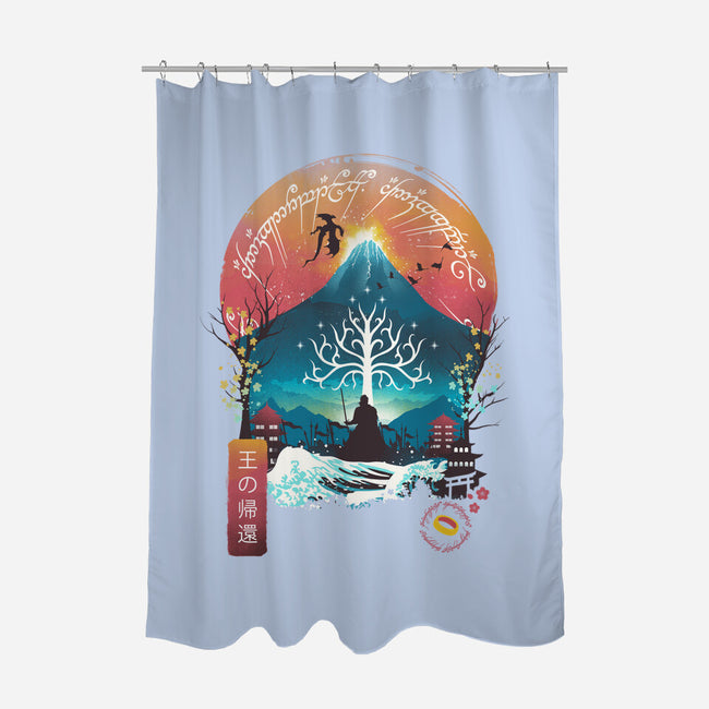 The King Landscape-none polyester shower curtain-dandingeroz