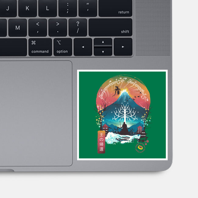 The King Landscape-none glossy sticker-dandingeroz