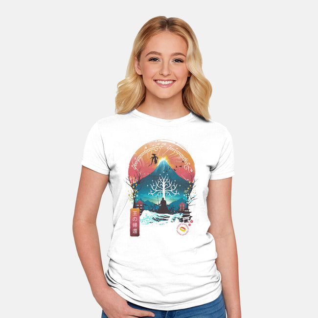 The King Landscape-womens fitted tee-dandingeroz