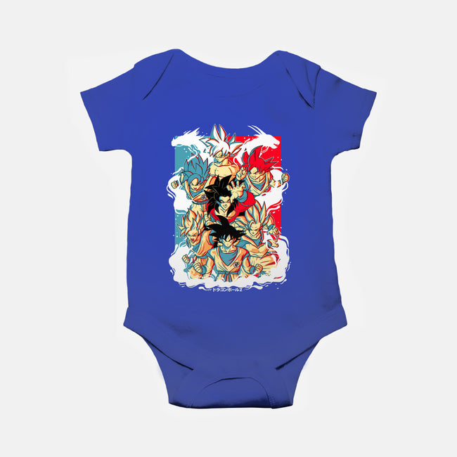 Goku Transforms-baby basic onesie-Douglasstencil