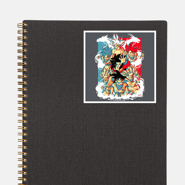 Goku Transforms-none glossy sticker-Douglasstencil