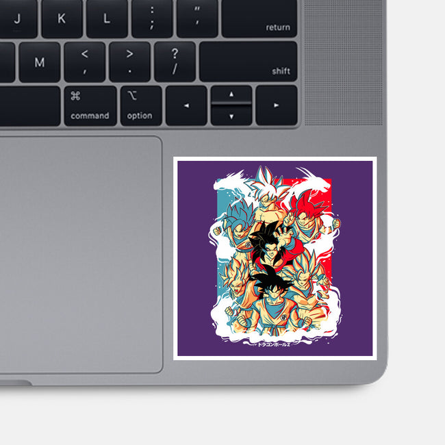 Goku Transforms-none glossy sticker-Douglasstencil
