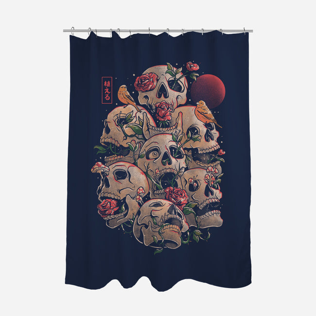 Life Grows Through Death-none polyester shower curtain-eduely