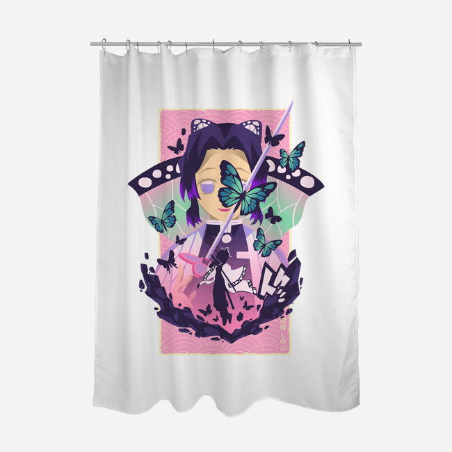 Butterfly Shinobu-none polyester shower curtain-hypertwenty