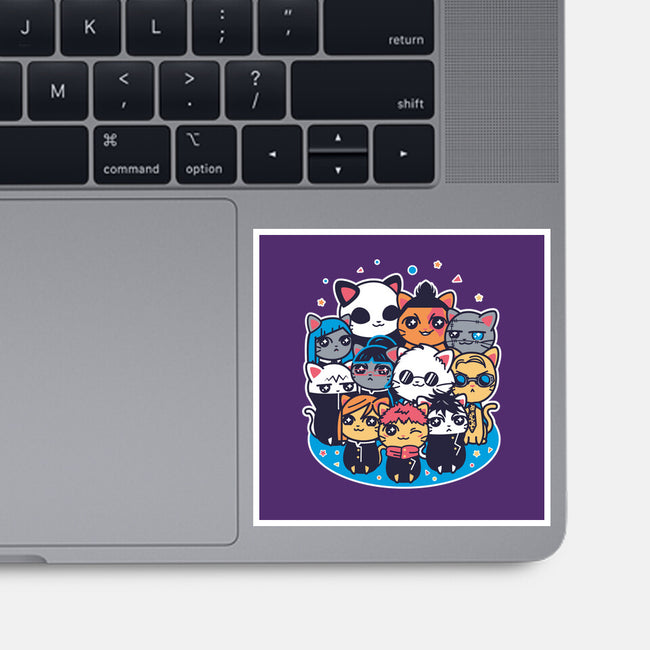 Jujutsu Cat-Sen-none glossy sticker-Domii