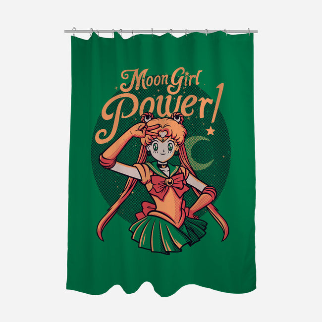 Moon Girl Power-none polyester shower curtain-tobefonseca