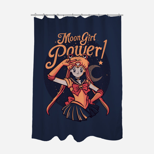 Moon Girl Power-none polyester shower curtain-tobefonseca