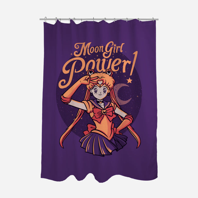 Moon Girl Power-none polyester shower curtain-tobefonseca