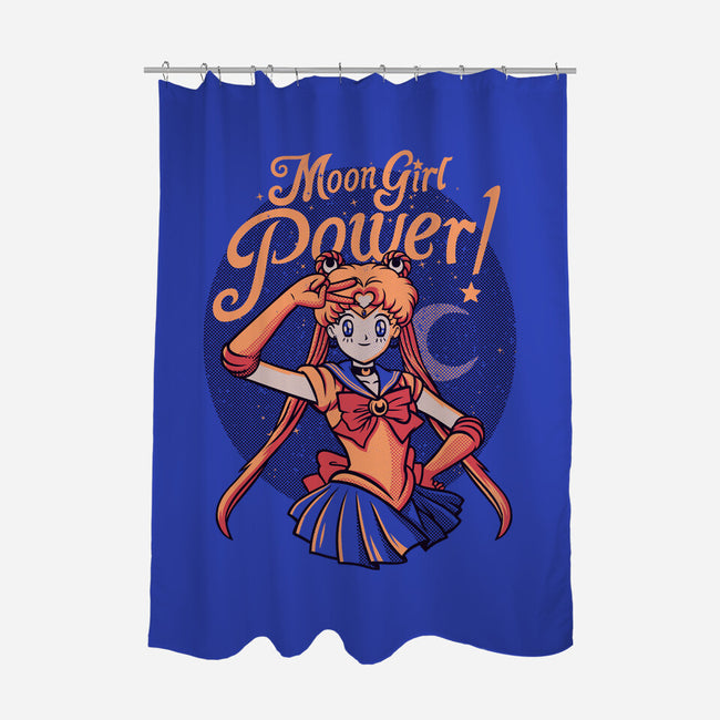 Moon Girl Power-none polyester shower curtain-tobefonseca