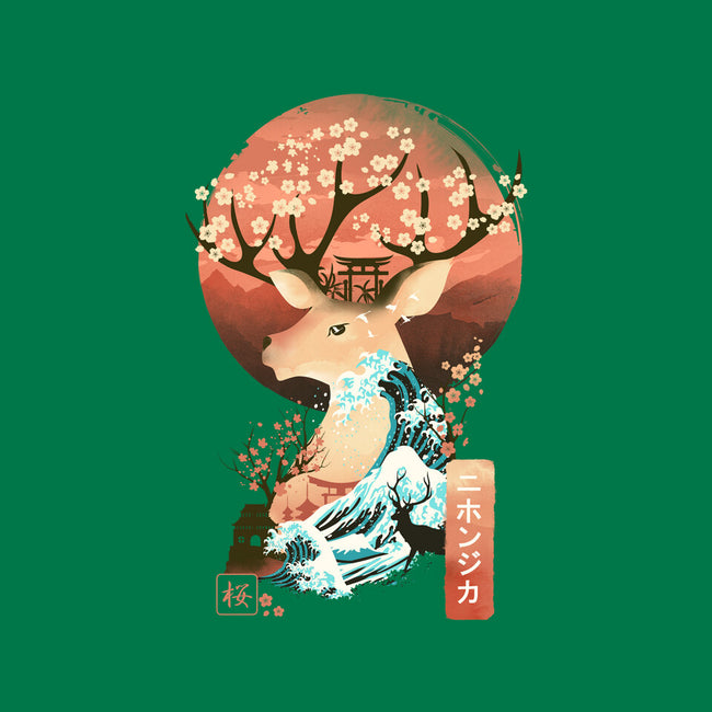Sika Deer Landscape-none glossy sticker-dandingeroz