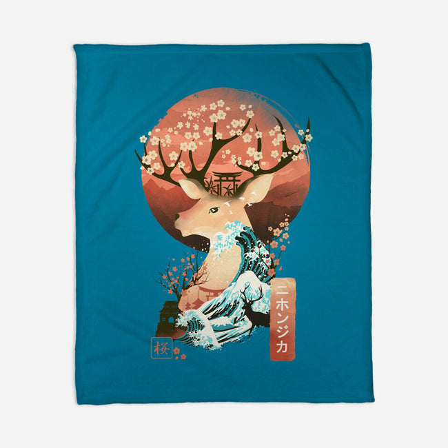 Sika Deer Landscape-none fleece blanket-dandingeroz