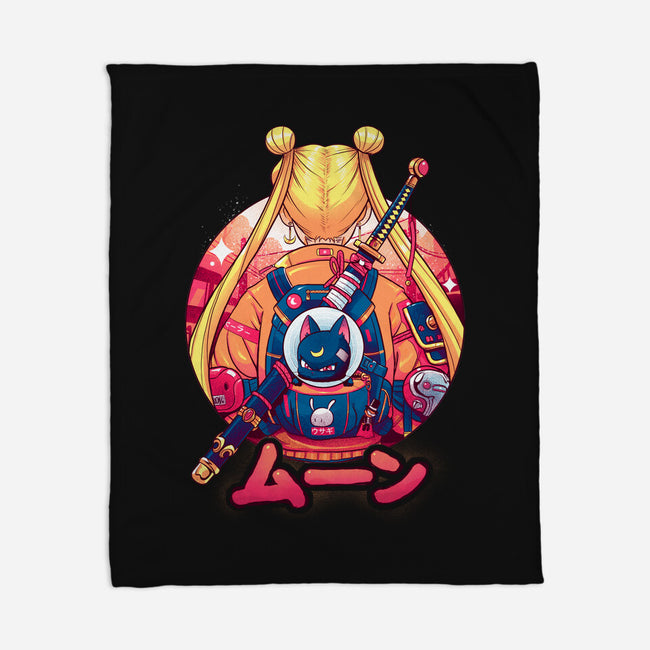 Winter Moon-none fleece blanket-Bruno Mota