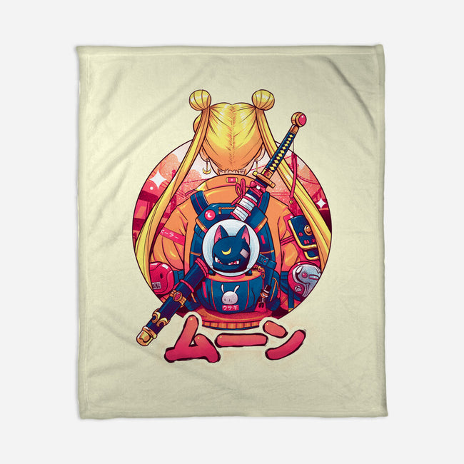 Winter Moon-none fleece blanket-Bruno Mota