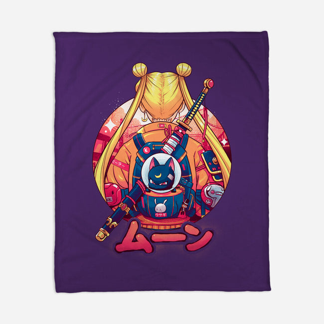 Winter Moon-none fleece blanket-Bruno Mota