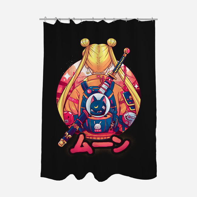 Winter Moon-none polyester shower curtain-Bruno Mota