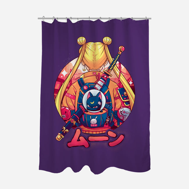 Winter Moon-none polyester shower curtain-Bruno Mota