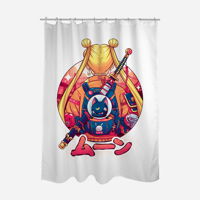 Winter Moon-none polyester shower curtain-Bruno Mota