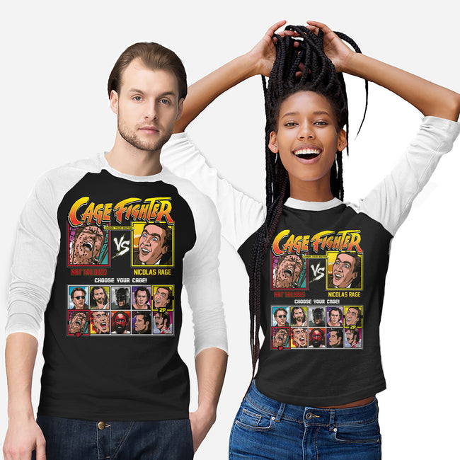 Cage Fighter-unisex baseball tee-Retro Review