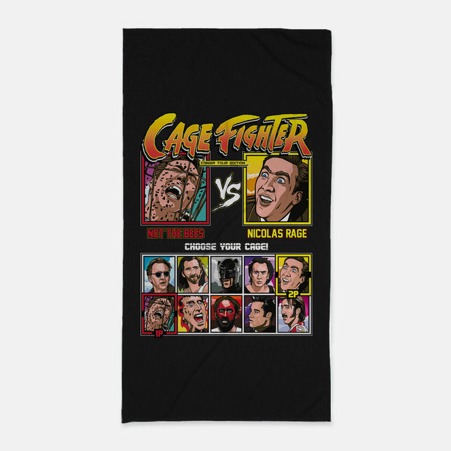 Cage Fighter-none beach towel-Retro Review