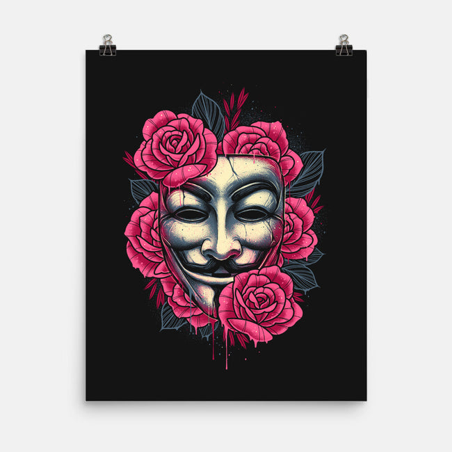 Let the Revolution Bloom-none matte poster-glitchygorilla