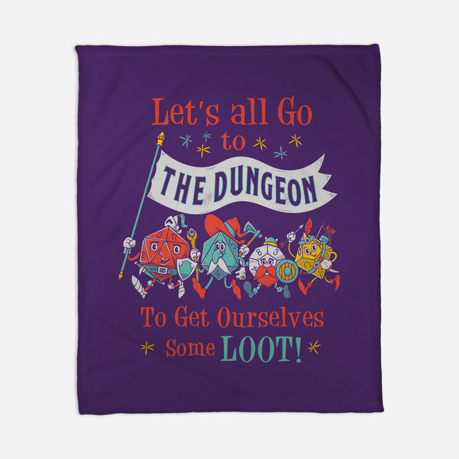 Let's Go to the Dungeon-none fleece blanket-Nemons