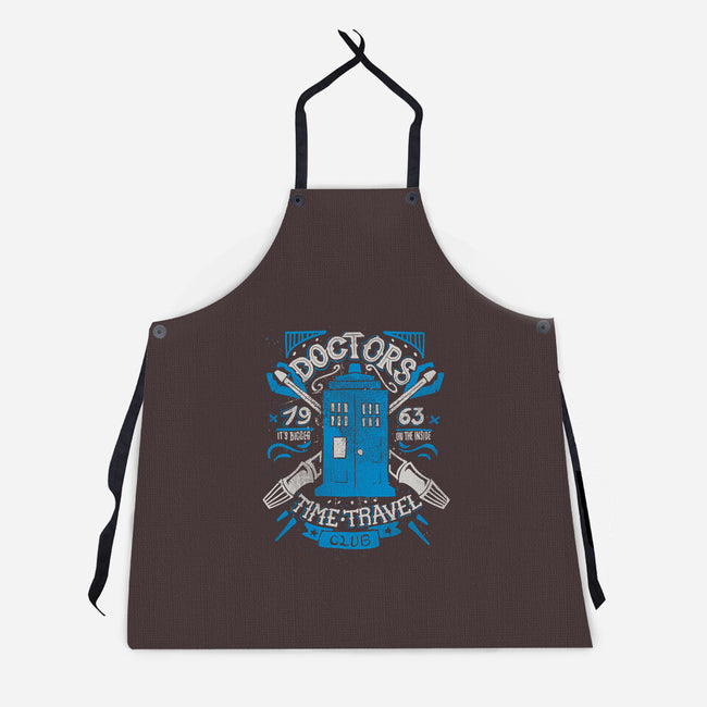 Doctors Time Travel Club-unisex kitchen apron-Azafran