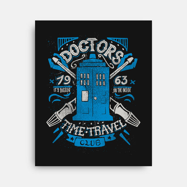 Doctors Time Travel Club-none stretched canvas-Azafran