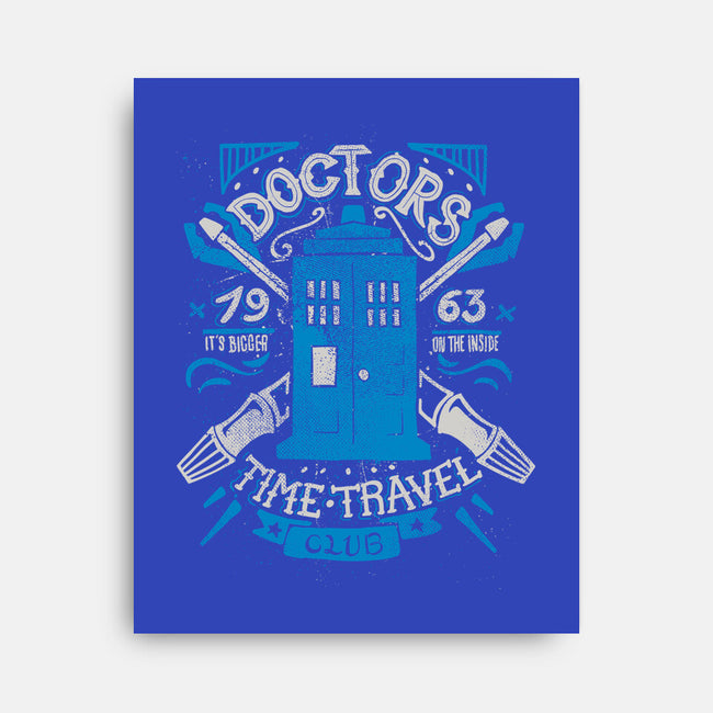 Doctors Time Travel Club-none stretched canvas-Azafran