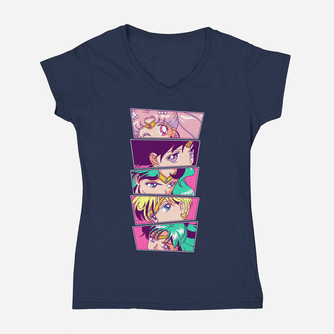 Sailor Scouts Vol. 2-womens v-neck tee-Jelly89