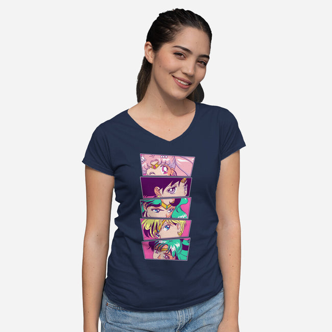 Sailor Scouts Vol. 2-womens v-neck tee-Jelly89