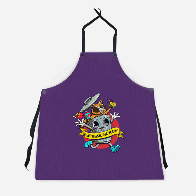 Eat Trash, Die Young-unisex kitchen apron-andremuller.art