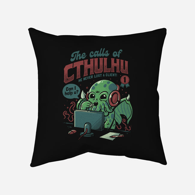 The Calls Of Cthulhu-none removable cover w insert throw pillow-eduely