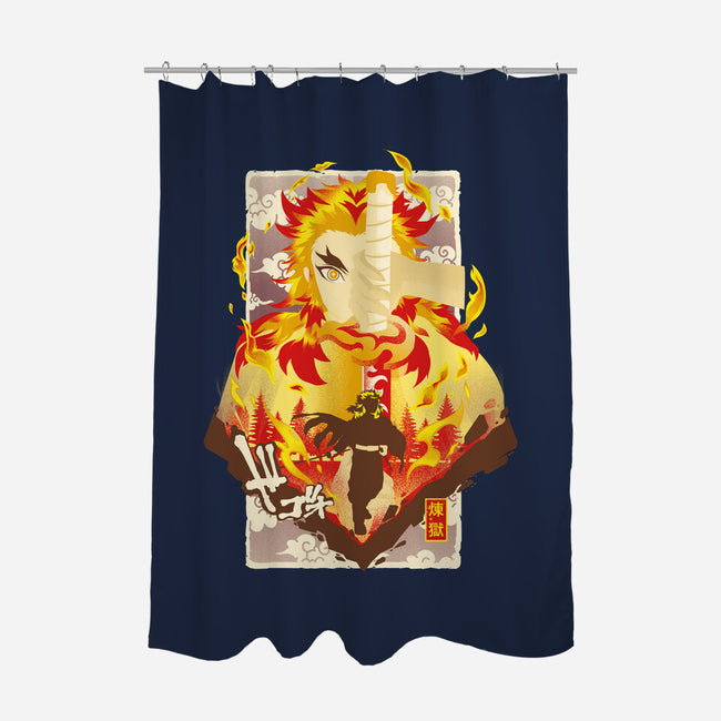 Flame Breathing-none polyester shower curtain-hypertwenty