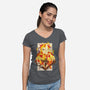Flame Breathing-womens v-neck tee-hypertwenty