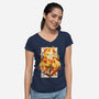 Flame Breathing-womens v-neck tee-hypertwenty