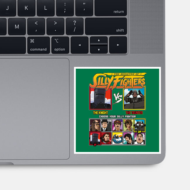 Ministry Of Silly Fighters-none glossy sticker-Retro Review