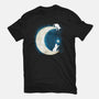 Moon Cat-womens fitted tee-Vallina84