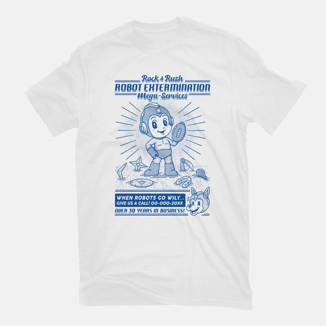 Mega Robot Extermination Services-unisex basic tee-Firebrander