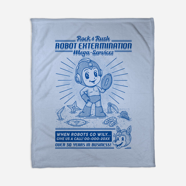 Mega Robot Extermination Services-none fleece blanket-Firebrander