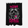 Wine Is My Magic Potion-none polyester shower curtain-NemiMakeit