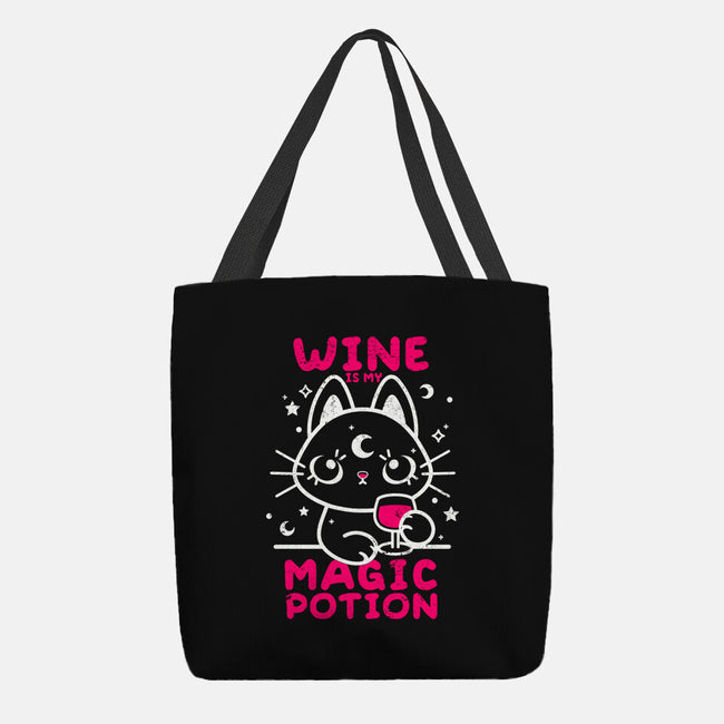 Wine Is My Magic Potion-none basic tote-NemiMakeit