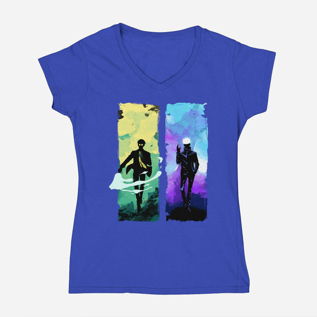 The Sorcerer Professors-womens v-neck tee-IKILO